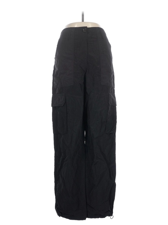 Olivaceous Pants - Olivaceous Black Wide-Leg Cargo Pants